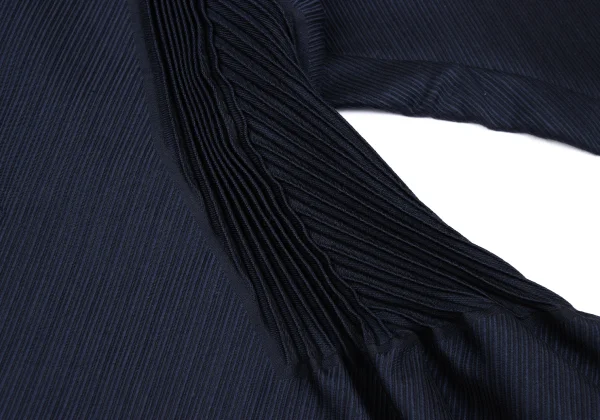 ISSEY MIYAKE 3D Steam Pleated Switching Stripe Jacket K-167018_010