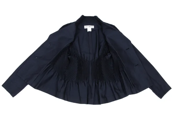 ISSEY MIYAKE 3D Steam Pleated Switching Stripe Jacket K-167018_011