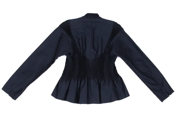 ISSEY MIYAKE 3D Steam Pleated Switching Stripe Jacket K-167018_012