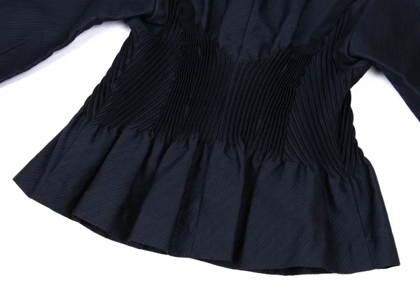 ISSEY MIYAKE 3D Steam Pleated Switching Stripe Jacket K-167018_013