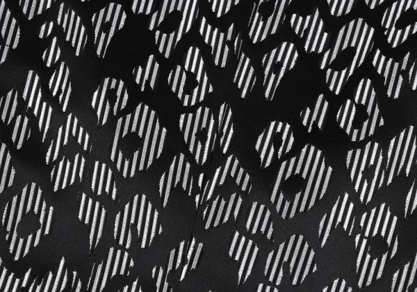 ARMANI COLLEZIONI Striped Leopard Jacquard Collarless Jacket K-167022_010