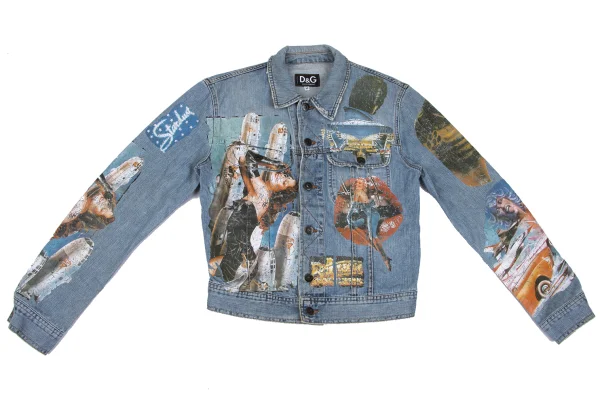 D&G Vintage Print Denim Jacket K-167023_002