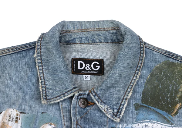 D&G Vintage Print Denim Jacket K-167023_004