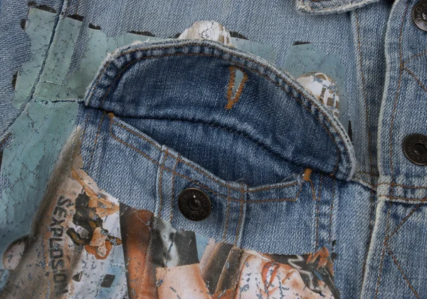 D&G Vintage Print Denim Jacket K-167023_006