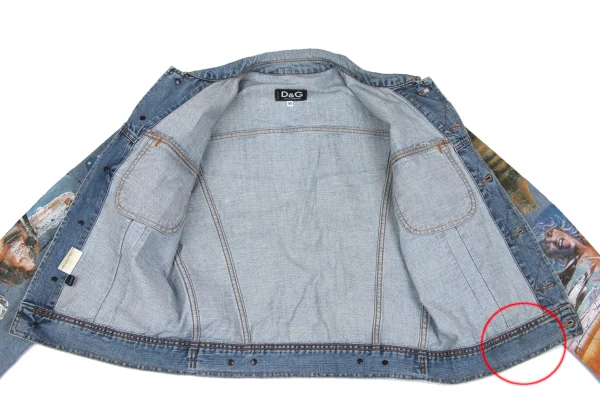 D&G Vintage Print Denim Jacket K-167023_012
