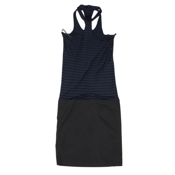 GAULTIER2 Stripe Switching Halter Neck Dress K-167025_010