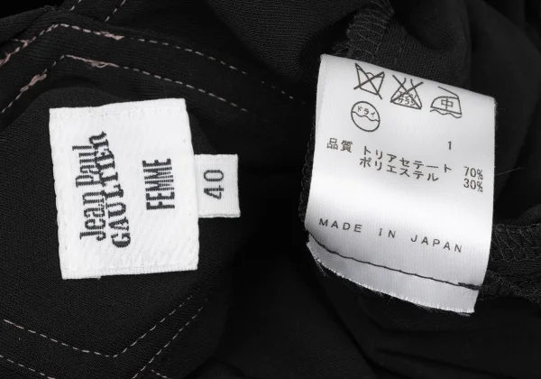 Jean Paul GAULTIER FEMME Hem Drape Stitch Overall Dress K-167030_020