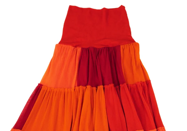 Jean Paul GAULTIER SOLEIL Panel Switching Gathered High Waist Skirt K-167033_003