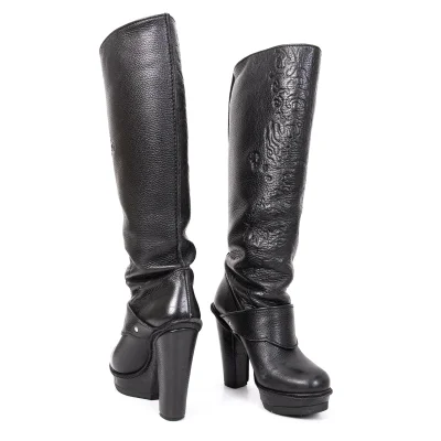 Jean Paul GAULTIER Dragon Emboss Leather Long Boots