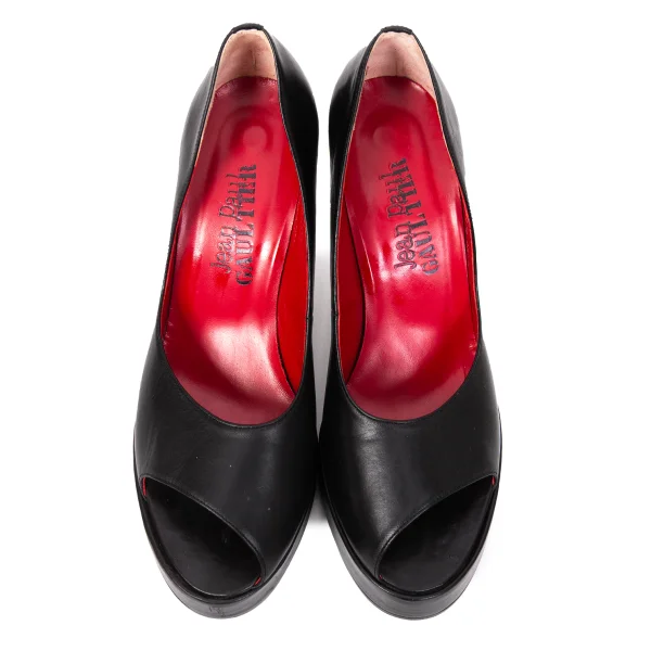 Jean Paul GAULTIER Open Toe Leather Heel Pumps K-167035_002