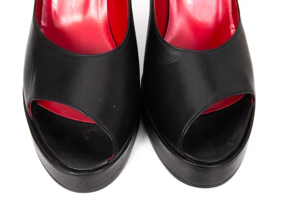 Jean Paul GAULTIER Open Toe Leather Heel Pumps K-167035_005