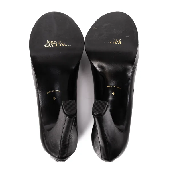 Jean Paul GAULTIER Open Toe Leather Heel Pumps K-167035_010