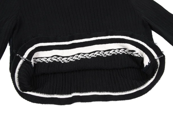 ISSEY MIYAKE HaaT Cotton Hem Fringe Knit Top K-167043_009