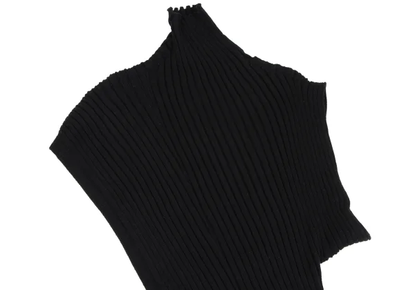 ISSEY MIYAKE Wool Rib Asymmetry Design Knit Vest K-167051_003