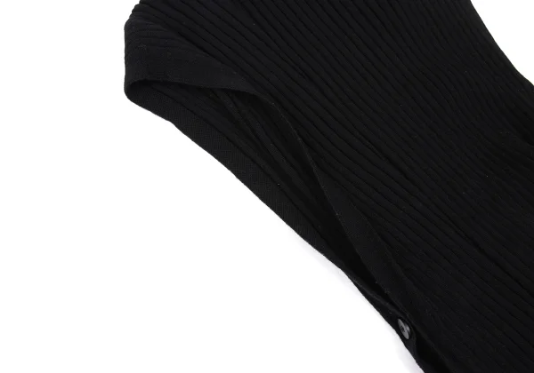 ISSEY MIYAKE Wool Rib Asymmetry Design Knit Vest K-167051_006