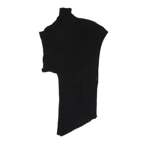 ISSEY MIYAKE Wool Rib Asymmetry Design Knit Vest K-167051_010