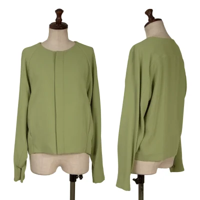 ISSEY MIYAKE Poly Blend Collarless Zip Jacket