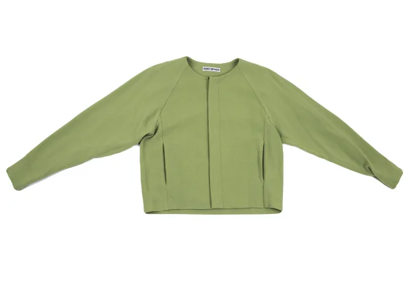 ISSEY MIYAKE Poly Blend Collarless Zip Jacket K-167056_002