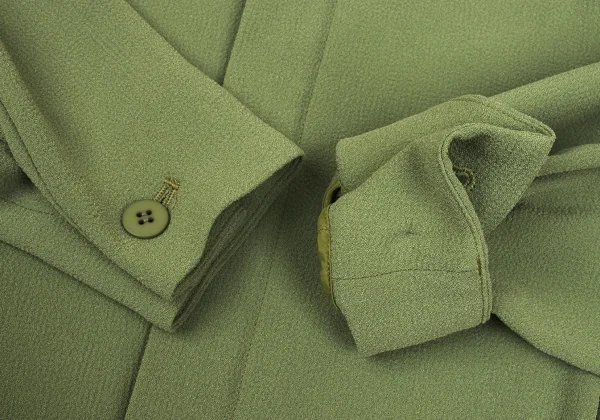 ISSEY MIYAKE Poly Blend Collarless Zip Jacket K-167056_005