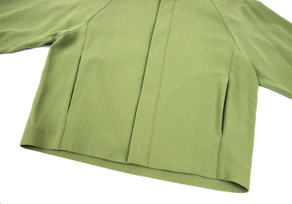 ISSEY MIYAKE Poly Blend Collarless Zip Jacket K-167056_006