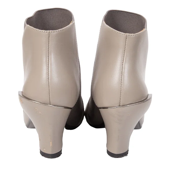 ISSEY MIYAKE×UN Wrap Bootie Mid Leather Heel Boots K-167060_011