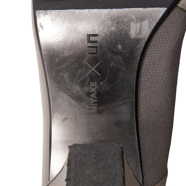 ISSEY MIYAKE×UN Wrap Bootie Mid Leather Heel Boots K-167060_014