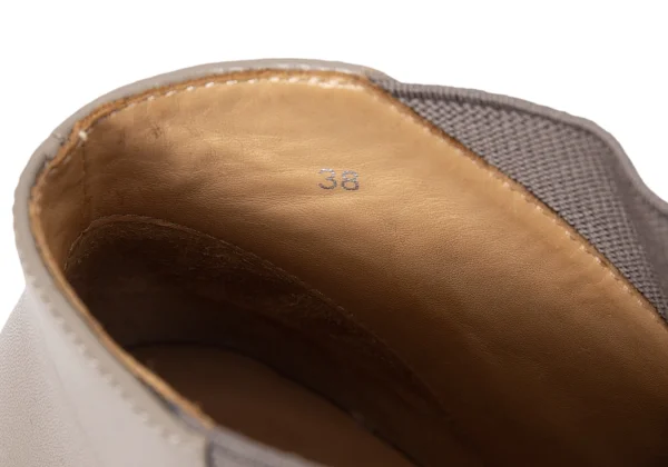 ISSEY MIYAKE×UN Wrap Bootie Mid Leather Heel Boots K-167060_016