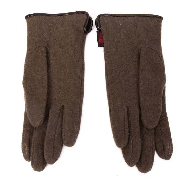 ISSEY MIYAKE HaaT Leather Piping Cashmere Glove K-167063_003