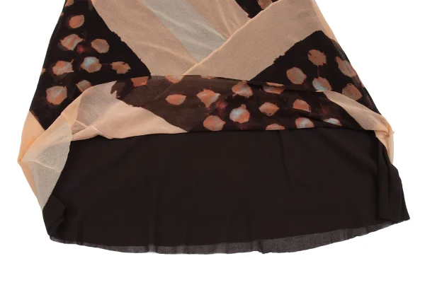 Jean Paul GAULTIER MAILLE FEMME Dot Abstract Printed Mesh Skirt K-167068_006