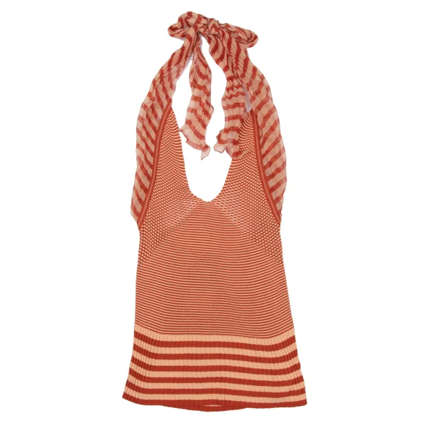 Jean Paul GAULTIER MAILLE FEMME Stripe Halter Neck Top K-167069_002