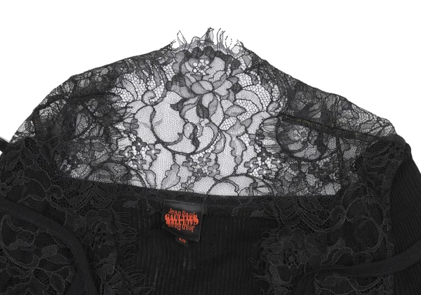 Jean Paul GAULTIER Lace Switching Rib Cardigan K-167072_004