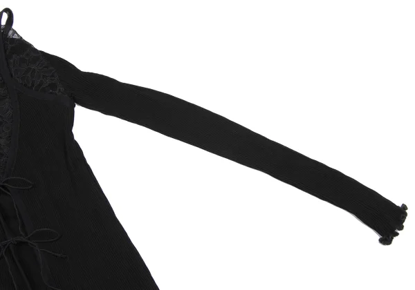 Jean Paul GAULTIER Lace Switching Rib Cardigan K-167072_008