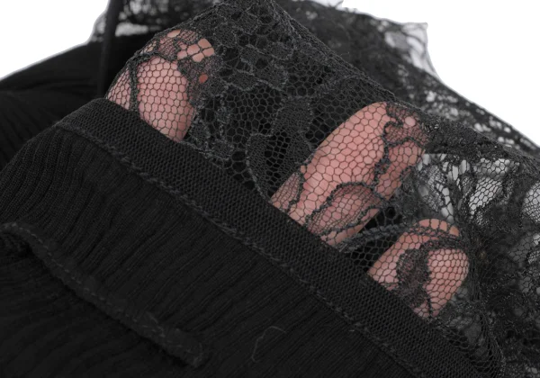 Jean Paul GAULTIER Lace Switching Rib Cardigan K-167072_014