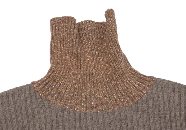 Jean Paul GAULTIER Wool Lame Turtleneck Rib Knit K-167073_006
