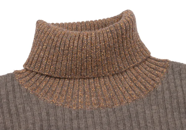 Jean Paul GAULTIER Wool Lame Turtleneck Rib Knit K-167073_007