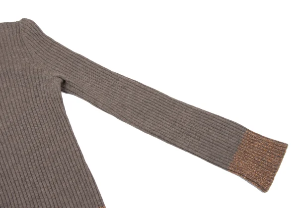 Jean Paul GAULTIER Wool Lame Turtleneck Rib Knit K-167073_008