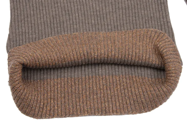 Jean Paul GAULTIER Wool Lame Turtleneck Rib Knit K-167073_012