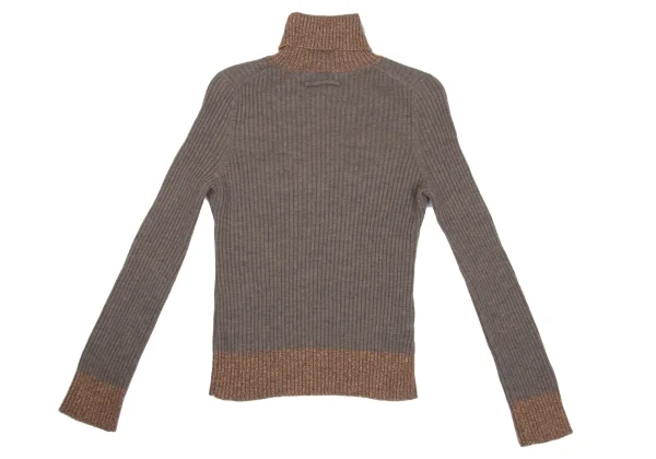 Jean Paul GAULTIER Wool Lame Turtleneck Rib Knit K-167073_013