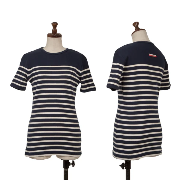 Jean Paul GAULTIER Striped Short Sleeved T-shirt Navy,White S K-167076_001