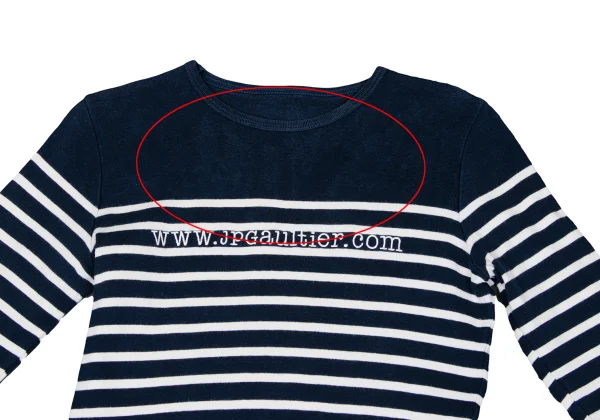 Jean Paul GAULTIER Logo Embroidery Striped Long Sleeve T-shirt K-167078_004