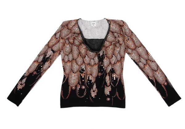 Jean Paul GAULTIER FEMME Cotton Scale Printed Draped Neck K-167079_002