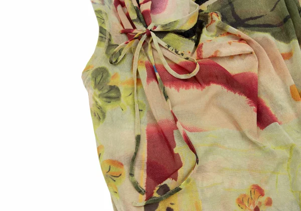 Jean Paul GAULTIER FEMME Floral Watercolor Printed Mesh Sleeveless Tunic K-167080_005