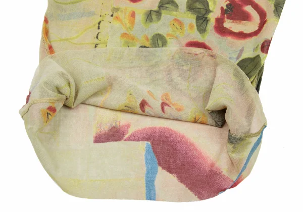 Jean Paul GAULTIER FEMME Floral Watercolor Printed Mesh Sleeveless Tunic K-167080_010