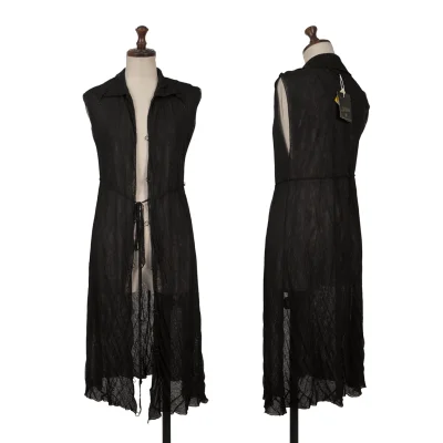 Jean Paul GAULTIER FEMME Rayon Blend Lace-Up Sleeveless Cardigan