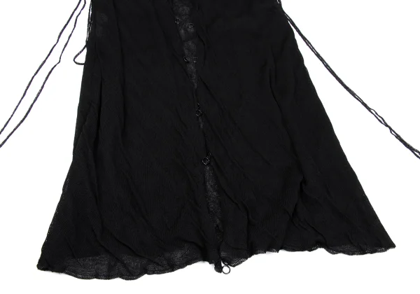 Jean Paul GAULTIER FEMME Rayon Blend Lace-Up Sleeveless Cardigan K-167081_009