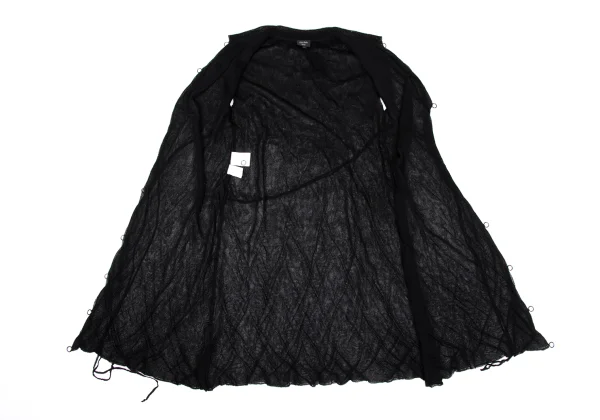 Jean Paul GAULTIER FEMME Rayon Blend Lace-Up Sleeveless Cardigan K-167081_010