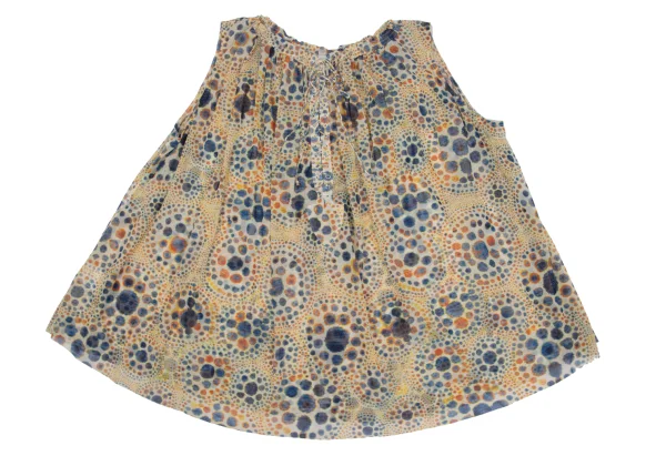 Jean Paul GAULTIER FEMME Dot Print Lace-up Mesh Sleeveless Blouse K-167083_002