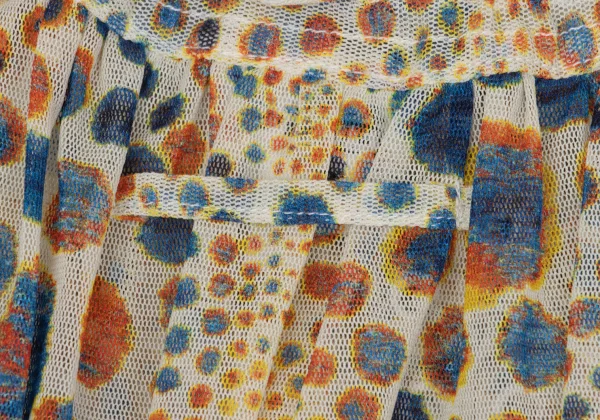 Jean Paul GAULTIER FEMME Dot Print Lace-up Mesh Sleeveless Blouse K-167083_011