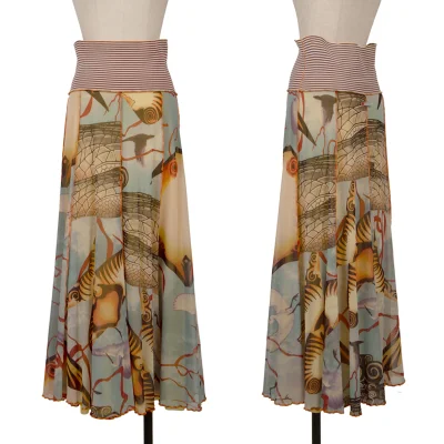 Jean Paul GAULTIER FEMME Kite Print Mesh Skirt