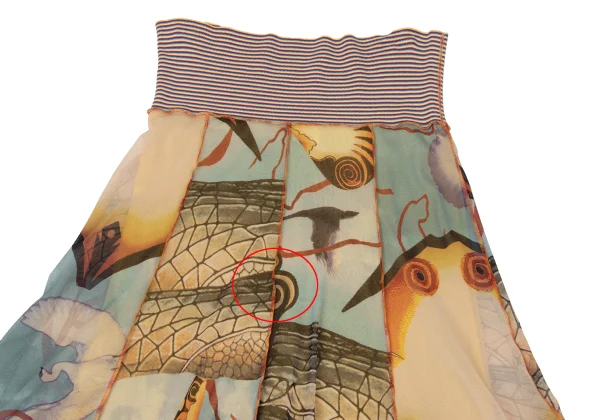 Jean Paul GAULTIER FEMME Kite Print Mesh Skirt K-167085_003